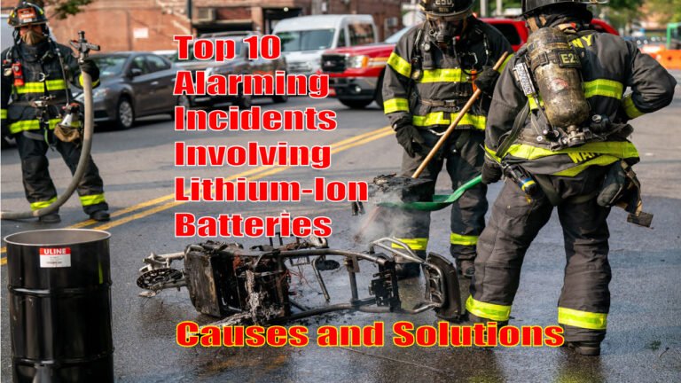 Top 10 Alarming Incidents Involving Lithium-Ion Batteries: Causes and Solutions.