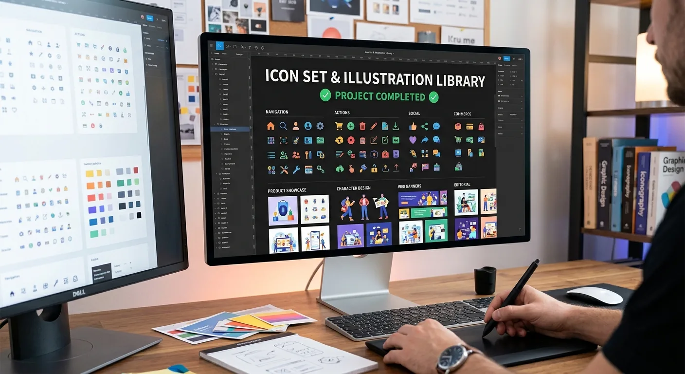Icon Set & Illustration Library